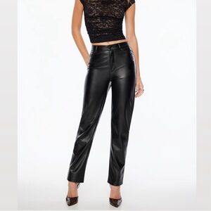 NWT Dynamite Faux Leather Straight Leg Pants